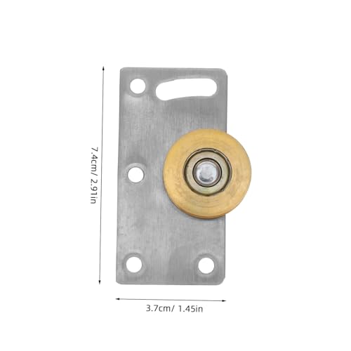 FIXOSHEE Schiebetürrolle aus Gebürstetem Edelstahl Geräuschlose Laufrollen für Kleiderschrank Möbel schiebetüren Reibungsloses Gleiten Kompatibilität Geräuschreduzierend Einfache Montage von FIXOSHEE