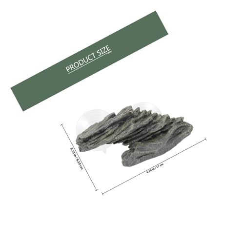 FIXOSHEE Schildkröten Sonnenplatz Plattform Aquarium Kletterplattform Realistische Felsenoptik Terrarien Zubehör für Wasserschildkröten Geeignet für Aquarien und Reptilien Habitat von FIXOSHEE