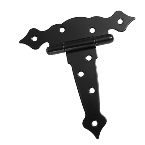 FIXOSHEE Schwerlast T scharnier Schwarz aus Robustem für Gartentore Scheunentüren Hoftore und Schuppen Einfache Montage Langlebig und Korrosionsbeständig von FIXOSHEE