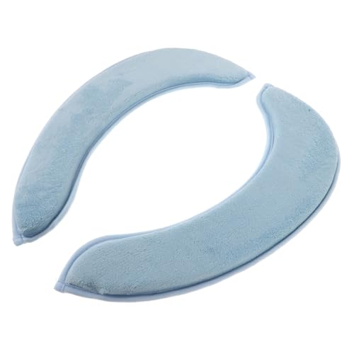 FIXOSHEE Selbstklebender Toilettenpad Abdeckung Badezimmerzubehör Deckel Wc-sitzbezug Gepolsterter Toilettensitz Unterlage Pads Aufkleber Toilettensitzpolster Sitzkissen Blau von FIXOSHEE