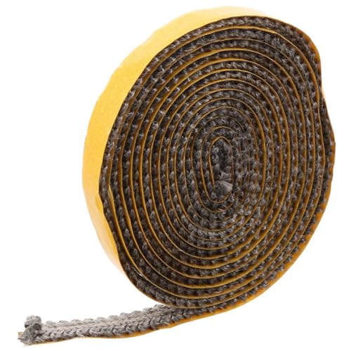 FIXOSHEE Selbstklebendes Ofentürdichtungsband aus Hitzebeständigem Glasfaserflachseil Kaminofen Dichtschnur für Holzofeneinsatz Effektive Rauch und Staubabdichtung Einfache Montage von FIXOSHEE