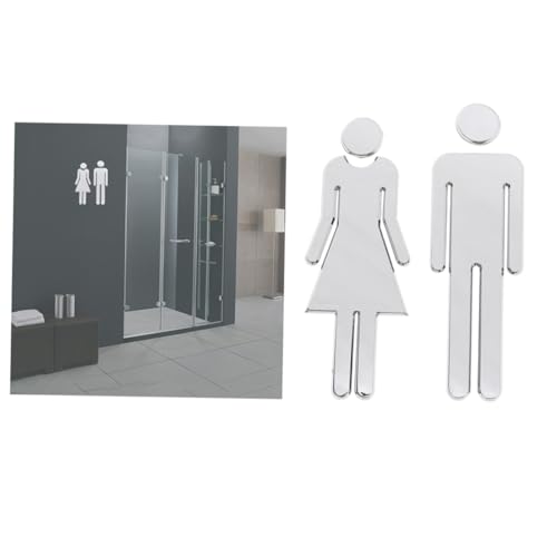 FIXOSHEE Selbstklebendes Spiegel Wc Schild Toilettenwandaufkleber Damen Herren Symbol Badezimmer Deko für Büro Hotel Schule Öffentliches Wc FIXOSHEE Selbstklebendes Spiegel Wc Schild Toilettenwandaufkleber Damen Herren Symbol Badezimmer Deko für Büro Hotel Schule Öffentliches Wc von FIXOSHEE
