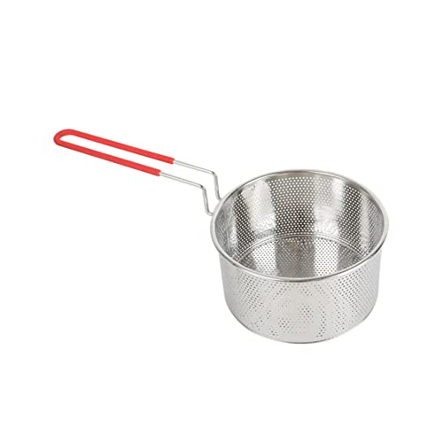 FIXOSHEE Sieb Für Frittierte Lebensmittel Friteuse Sieb Skimmer Funktional Groß Küchensieb Utensil Pasta-siebkorb Nudelskimmer Geschlitzt Frittierkorb Filter Sichter Pastasieb Abfluss von FIXOSHEE