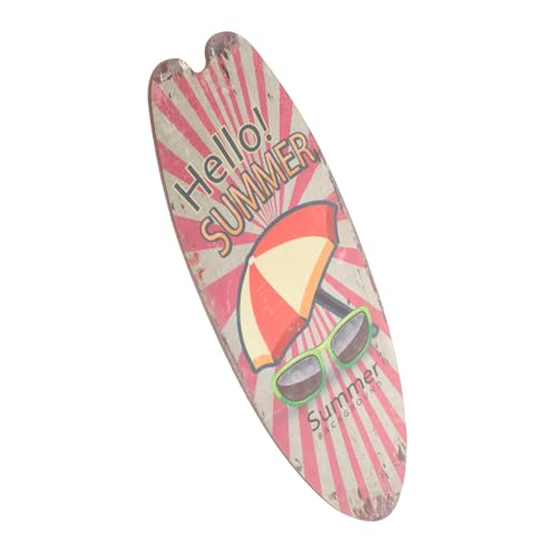 FIXOSHEE Sommer Strand Holz Surfbrett Dekoration Langlebige Wanddeko im Vintage Stil Kreative Muster Leichtes Bar Schild für Zuhause als Wandornament von FIXOSHEE