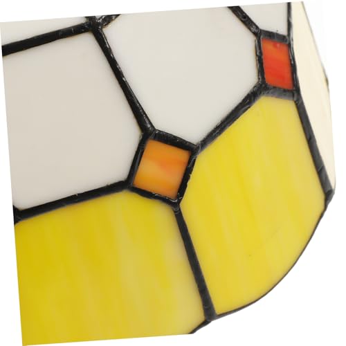 FIXOSHEE Stilvoller Glas Lampenschirm Ersatz für Wand Deckenleuchten Bunte Farbige Glasabdeckung in Gelb weiß Romantisch Warmes Licht für Wohnzimmer Schlafzimmer Essbereich von FIXOSHEE