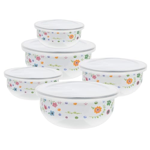FIXOSHEE Teiliges Emaille Schüssel mit Deckel Langlebige Wiederverwendbare Frischhaltedosen Leichte Vielseitige Küchenschalen für Salate Obst Suppe für Haushalt Picknick Restaurantgebrauch FIXOSHEE Teiliges Emaille Schüssel mit Deckel Langlebige Wiederverwendbare Frischhaltedosen Leichte Vielseitige Küchenschalen für Salate Obst Suppe für Haushalt Picknick Restaurantgebrauch von FIXOSHEE