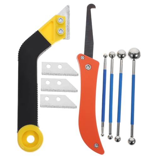 FIXOSHEE Teiliges Fugenentfernungs Schrägen Klingen Robustem Griff und Abnehmbaren Haken Fugenreiniger für Fliesen Bad Küche Langlebiges Heimreinigungswerkzeug für Ecken und Kanten von FIXOSHEE
