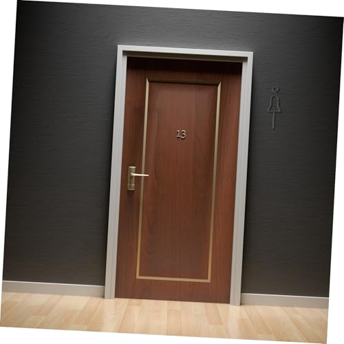 FIXOSHEE Toilettenschild Badezimmer Türschild mit Luxuriöser Bronzeoptik Selbstklebend für Innen und Außen Elegantes Wc Schild für Zuhause und Geschäft Modernes Wanddekor von FIXOSHEE