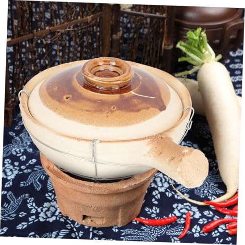 FIXOSHEE Topf mit Griff und Deckel Kleiner Handlicher Topf für Schmorgerichte Reisgerichte Suppen für Haushalt und Gartenpartys Geeignet von FIXOSHEE