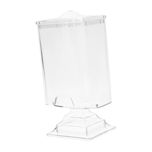 FIXOSHEE Transparente Kunststoff Aufbewahrungsbox für Wattepads und Nagellackentferner Zweigeteilter Cotton Pad Halter Praktische Beauty Organizer Box für Badezimmer und Schminktisch von FIXOSHEE