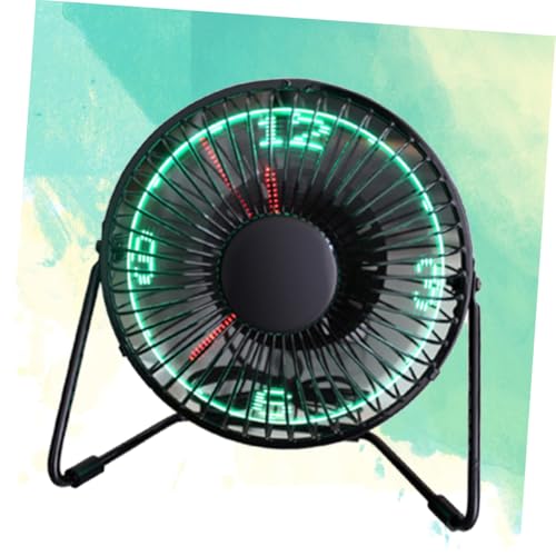 FIXOSHEE Uhrenlüfter Digitale Uhr Tragbarer Lüfter Usb Kleiner Lüfter Tragbar Kleine Ventilatoren Tragbar Fans Von Reiseuhren Schwarz von FIXOSHEE