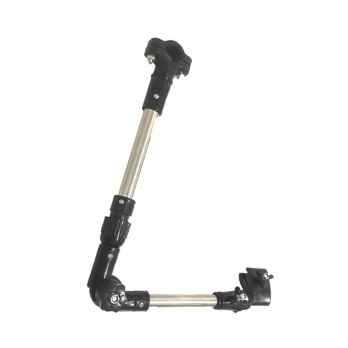 FIXOSHEE Verstellbarer Regenschirmhalter aus Edelstahl Teiliger Teleskopstange Drehbarer Schwenkarm Passend für Kinderwagen Fahrradlenker Wetterschutz bei Sonne und Regen von FIXOSHEE