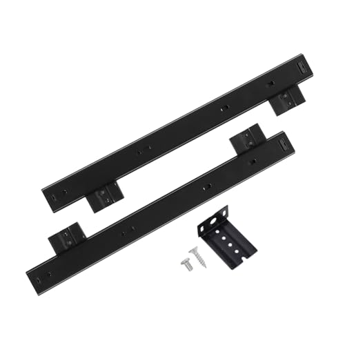 FIXOSHEE Verstellbarer Tastaturauszug mit langlebigen Schubladenschienen für Büro und Heim Einfache Montage Geräuscharmes Gleiten Inklusive Montagematerial Breit Schwarz von FIXOSHEE