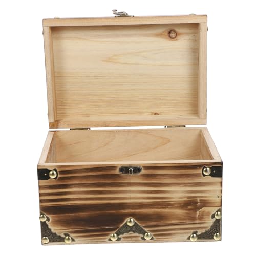 FIXOSHEE Vintage Holzkiste mit Deckel Multifunktionale Piratenschatztruhe aus Holz Aufbewahrungsbox für Schmuck und Kleinteile Dekobox im Antikstil für Organizer und Dekoration FIXOSHEE Vintage Holzkiste mit Deckel Multifunktionale Piratenschatztruhe aus Holz Aufbewahrungsbox für Schmuck und Kleinteile Dekobox im Antikstil für Organizer und Dekoration von FIXOSHEE