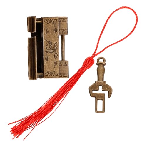 FIXOSHEE Vintage Kastenschloss Robustes Boxschloss mit Langlebigem Einfache Montage Stabiles Sicherheitsschloss für Kisten und Holzboxen Praktische Ersatzverriegelung von FIXOSHEE