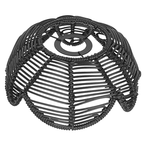 FIXOSHEE Vintage Lampenschirm Geflochtenem Rattan Retro Deckenlampe Elegante Lichtabdeckung für Wohnzimmer Esszimmer und Bars Leicht Bruchsicher und Installieren als zu Einweihung Neujahr von FIXOSHEE