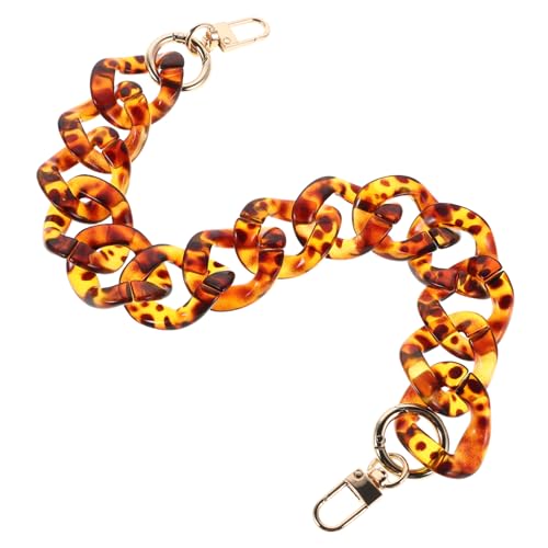 FIXOSHEE Vintage Leopard Print Acryl Purse Chain mit Metallverschlüssen Abnehmbare Robuste Handtaschen Deko für Damen Ersatz Schulterriemen DIY Accessoire FIXOSHEE Vintage Leopard Print Acryl Purse Chain mit Metallverschlüssen Abnehmbare Robuste Handtaschen Deko für Damen Ersatz Schulterriemen DIY Accessoire von FIXOSHEE