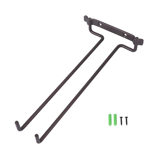 FIXOSHEE Hängender Weingläserhalter Aus Metall Umgedrehtes Kelchregal Für Weinbecher Einreihiges Ausstellungsregal Mattbronze Geeignet Für Zuhause Büro Oder Restaurant von FIXOSHEE
