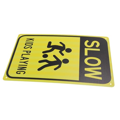 FIXOSHEE Warnschild Metall Slow Down Verkehrsschild Spiel Vorsicht Straßenschild Wetterfest Robuste Eisenmaterialien Lesbar für Spielplätze Eingänge Orte FIXOSHEE Warnschild Metall Slow Down Verkehrsschild Spiel Vorsicht Straßenschild Wetterfest Robuste Eisenmaterialien Lesbar für Spielplätze Eingänge Orte von FIXOSHEE
