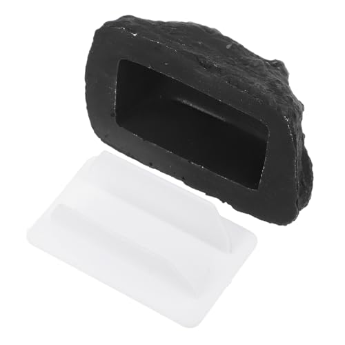 FIXOSHEE Wasserdichter Wetterfester Fake Rock Schlüsselversteck Stein mit Großem Fassungsvermögen Natürlicher Optik und Sicherem Schiebedeckel als Outdoor Schlüsselbox für Garten Rasen von FIXOSHEE