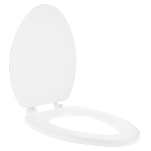 FIXOSHEE Weicher Dicker Toilettensitzbezug aus Geräuschloser Wc Sitzdeckel Weißer Wc Sitz mit Sanftem Schließen Langlebiges Badezimmerzubehör Passend für Jahreszeiten zum Einzug von FIXOSHEE