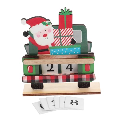 FIXOSHEE Weihnachtliche Holzdeko Santa Auto Countdown Kalender Handbemalt Multifunktional Tischmittelstück Festliche Weihnachtsdekoration Geschenkidee FIXOSHEE Weihnachtliche Holzdeko Santa Auto Countdown Kalender Handbemalt Multifunktional Tischmittelstück Festliche Weihnachtsdekoration Geschenkidee von FIXOSHEE