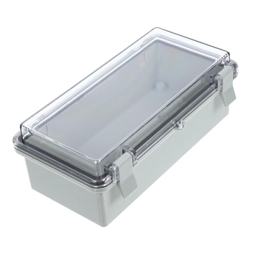 FIXOSHEE Wetterfeste Leichte Abs Kunststoff Outdoor Anschlussdose Schutz Elektrische Verteilerdose für Gartenbeleuchtung und Straßenlampen Einfache Montage Transparentes Deckelgehäuse von FIXOSHEE
