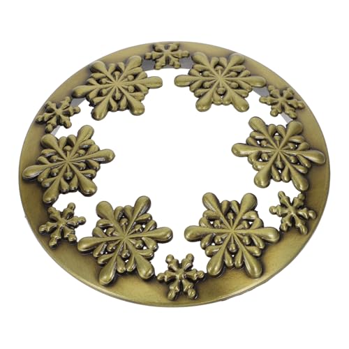 FIXOSHEE Zinklegierung Duftkerzen Deckel mit Schneeflockenmotiv Dekorativer Hohler Kerzenglas Topper Effiziente Flammenkontrolle Weihnachtsdeko für Kerzengläser von FIXOSHEE