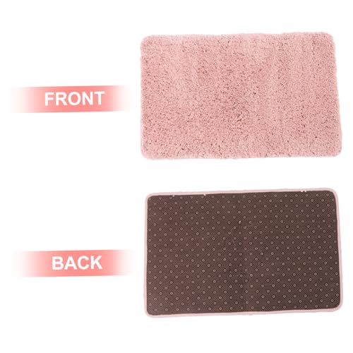 FIXOSHEE rutschfeste Badematte Flauschiger Saugfähiger Badteppich aus Polyester Waschbarer Badezimmerteppich Weicher Duschvorleger für Sicheres Trockenes Badezimmerboden Design von FIXOSHEE
