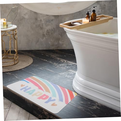 FIXOSHEE rutschfeste Badezimmer badematte aus Polyester Saugfähiger Weicher Regenbogen Teppich für Wc und Dusche Maschinenwaschbar Moderner Eingangs Bodenmatten Design FIXOSHEE rutschfeste Badezimmer badematte aus Polyester Saugfähiger Weicher Regenbogen Teppich für Wc und Dusche Maschinenwaschbar Moderner Eingangs Bodenmatten Design von FIXOSHEE