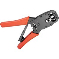 Crimpzange für Modularstecker, kompakte Ausführung, zum Crimpen von 4-, 6-, 8- und 10-poligen Westernsteckern vom Typ RJ10, RJ11, RJ12 und RJ45 sowie Crimpzange für Modularstecker, kompakte Ausführung, zum Crimpen von 4-, 6-, 8- und 10-poligen Westernsteckern vom Typ RJ10, RJ11, RJ12 und RJ45 sowie von FIXPOINT