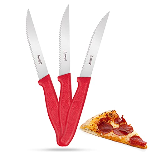 Fixwell® Allzweckmesser, rot I scharfes Universalmesser Wellenschliff, für Pizza, Brötchen & Co. – sehr langlebig, rostfrei | spülmaschinenfest & lebensmittelecht | 100% Made in Germany seit 1955 von FIXWELL Made in Germany