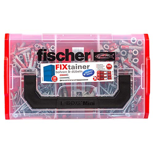 fischer 547166 FIXtainer DUOPOWER bohren & dübeln, Dübelbox mit 306 Teilen, inkl. Dübel, Schrauben, Zollstock, Flaschenöffner, Wasserwaage, praktische Werkzeugkiste mit Tragegriff & Klicksystem fischer 547166 FIXtainer DUOPOWER bohren & dübeln, Dübelbox mit 306 Teilen, inkl. Dübel, Schrauben, Zollstock, Flaschenöffner, Wasserwaage, praktische Werkzeugkiste mit Tragegriff & Klicksystem von Fischer