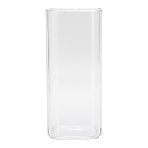 400 ml quadratischer Acrylbecher, Highball-Gläser, Wassergläser in Haus und Küche, Trinkbecher für Saft, Kaffee, Tee(transparent) von FIYO