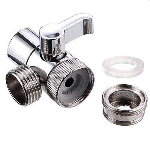 FIYSON 3 Wege Umschaltventil Dusche M22 X M24 Umstellventil 20mm G 1/2" Absperrventil Ventil Umschalter Legierung Brause Adapter Chrom Poliert Wasserhahnadapter Ersatzteile für Küche Bad Duschsystem von FIYSON