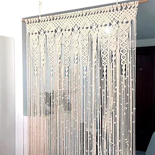 Macrame Wandbehang Gewebt Tapisserie Makramee Tür Hängend , Raumteiler Makramee Vorhänge Fenstervorhang Türvorhänge, Hochzeit Hintergrund Arch Boho Wanddekor (100*200cm) von FIYSON