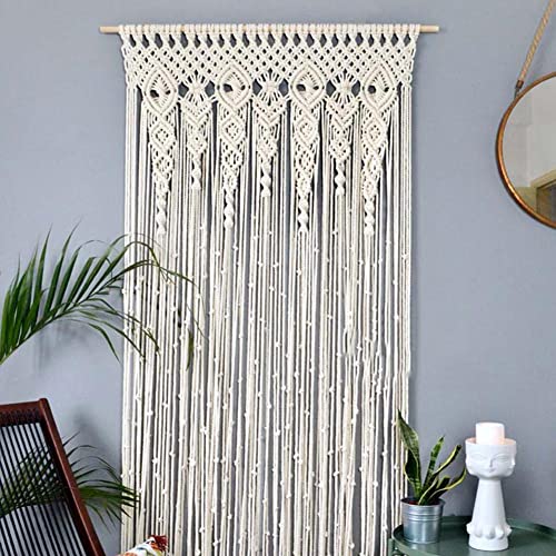 Macrame Wandbehang Gewebt Tapisserie Makramee Tür Hängend ,Macrame Wandbehang Tapisserie Raumteiler Makramee Vorhänge Fenstervorhang Türvorhänge, Hochzeit Hintergrund Arch Boho Wanddekor (90*180cm) von FIYSON