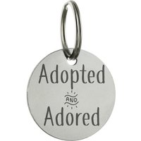 Adopted & Adored Personalisierte Haustiermarke - Lasergravierter Edelstahl Adopted & Adored Personalisierte Haustiermarke - Lasergravierter Edelstahl von FJ4LifeCreations