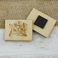Blumen Eule Holz Magnet - 2 "x 1, 5" Laser Gravierte Geschenk von FJ4LifeCreations