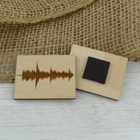 Personalisierte Audio Datei Sound Wave Holz Magnet - Linde Individuell Gelasert Mit Gravur von FJ4LifeCreations