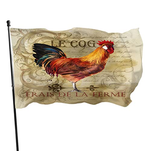 Bauernhofvögel-Flagge, 90 x 150 cm, Haushahn, Landwirtschaft, Tier, Outdoor, Flaggen, groß, Willkommenshof, Banner, Zuhause, Garten, Hof, Rasen, Dekoration von FJAUOQ