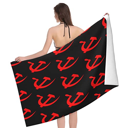 FJAUOQ Microfiber Beach Towel Eed Hammer and Sickle Lightweight Pool Towel Large Shower Blanket FJAUOQ Microfiber Beach Towel Eed Hammer and Sickle Lightweight Pool Towel Large Shower Blanket von FJAUOQ