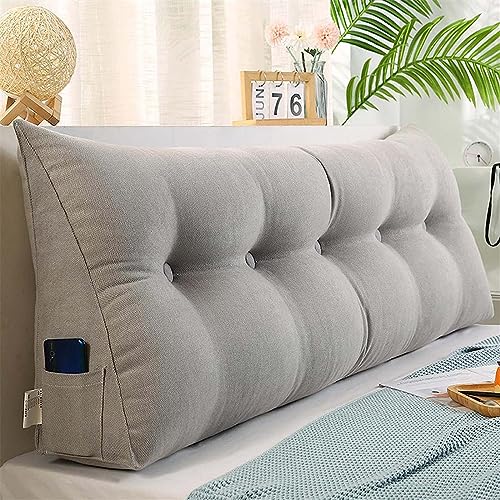 FJAUOQ Rückenkissen Lang Keilkissen Lendenkissen Stützkissen Sitzkissen für Bett Sofa Couch Gepolstert Kopfteil Lesekissen Große Kissen Nackenstützkissen Abnehmbarem,006,180x50cm von FJAUOQ