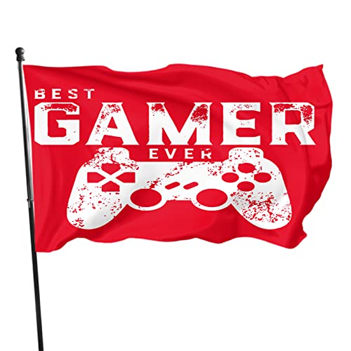 Game Controller Flagge, 90 x 150 cm, Videospiele, Spieler, Outdoor-Flaggen, groß, Willkommens-Banner, Zuhause, Garten, Hof, Rasen, Dekoration, Rot von FJAUOQ