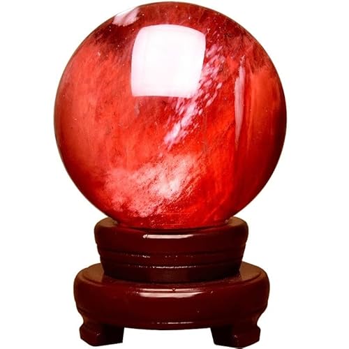 Rote Kristallkugel Dekoration Feng Shui Ball Glücksbringer Wohnzimmer Dekoration Büro Desktop Dekoration (Größe: 20 cm) () von FJDILIFLDDWWLOI