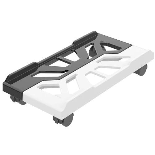 Computer Tower Ständer Verstellbarer Computerständer mit Rädern, mobiler PC-Gehäusehalter for Zuhause und Büro, höhenvergrößernder Desktop-CPU-Ständer(Black white) von FJIXUO