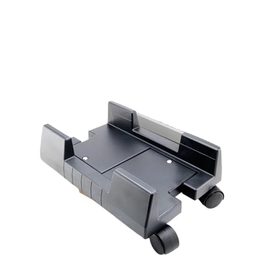 Computer Tower Ständer Verstellbarer mobiler CPU-Ständer, belüfteter Computer-Tower-Ständer, PC-Tower-Ständer mit 4 Lenkrollen, passend for die meisten PCs, Unter-Schreibtisch-Halterung(Black) von FJIXUO