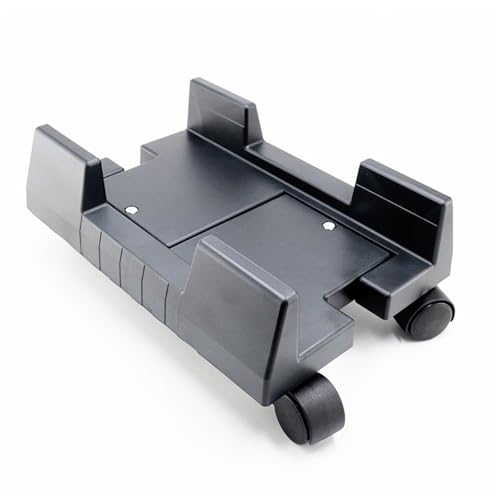 Computer Tower Ständer Verstellbarer mobiler CPU-Ständer, belüfteter Computer-Tower-Ständer, PC-Tower-Ständer mit 4 Lenkrollen, passend for die meisten PCs, Unter-Schreibtisch-Halterung(Black) von FJIXUO