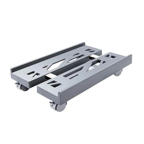 Computer Tower Ständer Verstellbarer mobiler CPU-Ständer, belüfteter Computer-Tower-Ständer, PC-Tower-Ständer mit 4 Lenkrollen, passend for die meisten PCs, Unter-Schreibtisch-Halterung(Light Grey) von FJIXUO