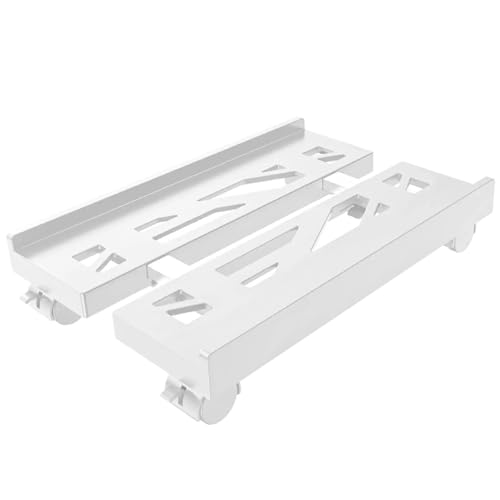 Computer Tower Ständer Verstellbarer mobiler CPU-Ständer, belüfteter Computer-Tower-Ständer, PC-Tower-Ständer mit 4 Lenkrollen, passend for die meisten PCs, Unter-Schreibtisch-Halterung(White) von FJIXUO